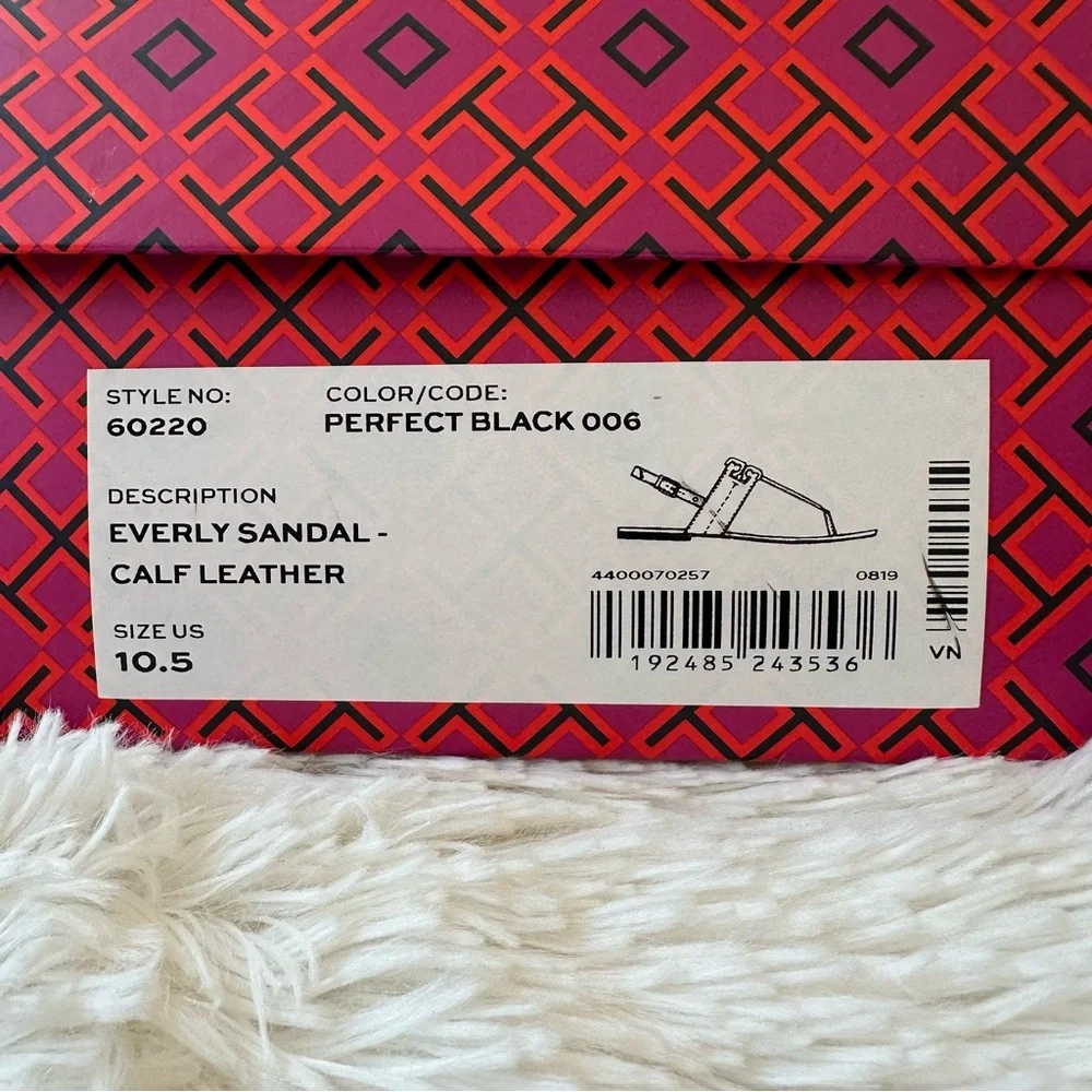 Tory Burch Everly Black Sandals Size: 10.5 - Picture 8 of 10